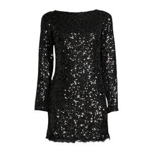 Sachin + Babi  Size 14 NEW Womens Black Cameron Sequin Low Back Mini Dress NWT